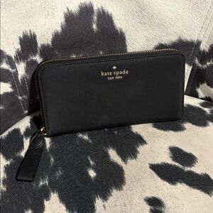 Kate Spade Black Zip-Around Wallet